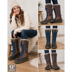 The North Face Brown Faux Fur Snow Boots Primaloft Womens Size 6